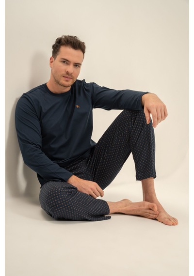 Arnetta %100 Pamuk 3847 Uzun Kol Erkek Pijama Takımı Lacivert Arnetta %100 Pamuk 3847 Uzun Kol Erkek Pijama Takımı Lacivert