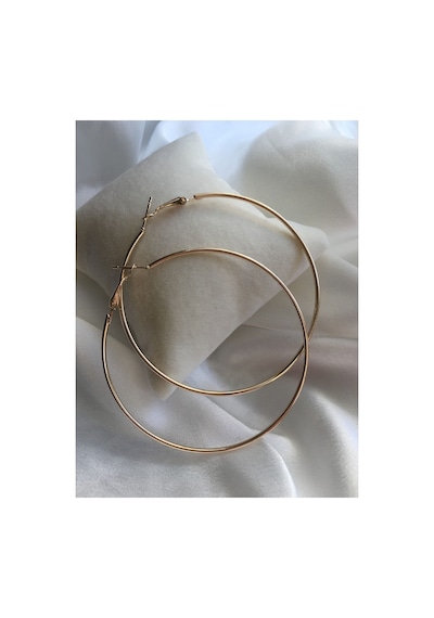 Modern Moda Büyük Boy Gold Halka Küpe Goldbyk