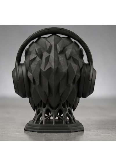 Happy3dworld Aslan Figürlü Kulaklık Standı, 3d Baskı Masaüstü Sanat Dekoru