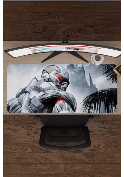 Crysis Kaymaz Dikişli Kauçuk Oyuncu Mousepad V3 - 90x40 Xxl Gaming Mouse Pad Fare Altlığı
