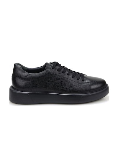Papuçcity Babucci 110 Hakiki Deri Erkek Sneakers Spor Ayakkabı Siyah