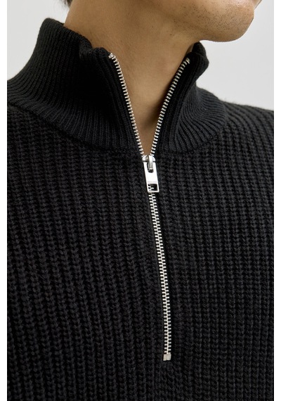 Jack & Jones Jack&jones Erkek Triko 12278959 Black Siyah