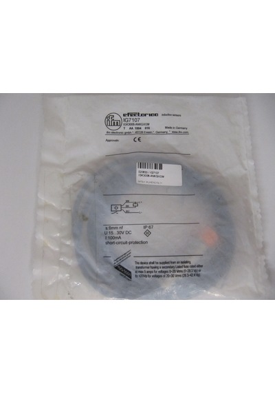 Ifm Ig7107 Igk3008-ankg/ı/2m Inductive Sensor