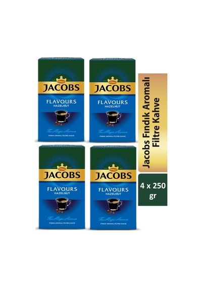 Jacobs Flavours Fındık Aromalı Filtre Kahve 4 x 250 G