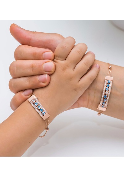Papatya Silver 925 Ayar Anne Çocuk Demonte Gümüş Bileklik