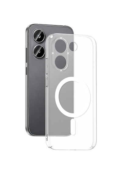 Xiaomi Poco X8 Pro Kamera Korumalı M-safe Şarj Özellikli Şeffaf Zore London Sert Pc Kapak