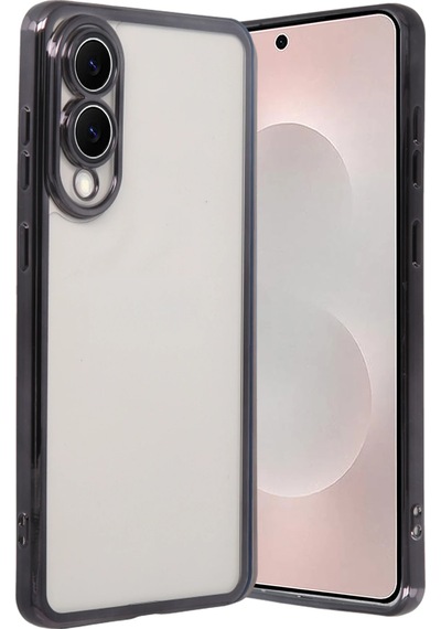 Ilkeshop Newface Samsung Galaxy Uyumlu S25 Edge Razer Lensli Silikon - Siyah Sıyah