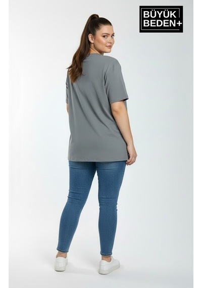 Superlife Kadın Büyük Beden Orta Brooklyn Baskılı 3xl-6xl Bisiklet Yaka Tshırt Spr26btsk510-8 Gri Superlife Kadın Büyük Beden Orta Brooklyn Baskılı 3xl-6xl Bisiklet Yaka Tshırt Spr26btsk510-8 Gri