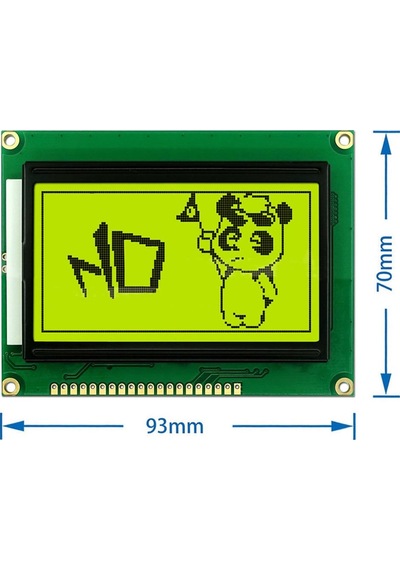 2.9 Inch 12864b V2.0 Yeşil Glcd Modül Spi 5v 128x64 Pixel Grafik Lcd Display Ekran