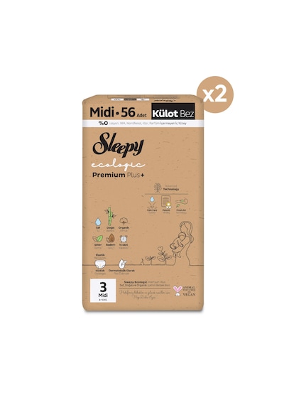 Sleepy Ecologic Premium Plus Süper Paket Külot Bez 3 Numara Midi 112 Adet