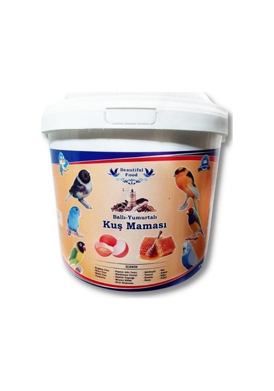 Beautiful Food Ballı Yumurtalı Kuş Maması Kuş Yemi 5 Kg
