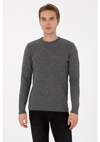 U.s. Polo Assn. Erkek Gri Melanj Kazak /triko 50314974-vr086 Grı Melanj