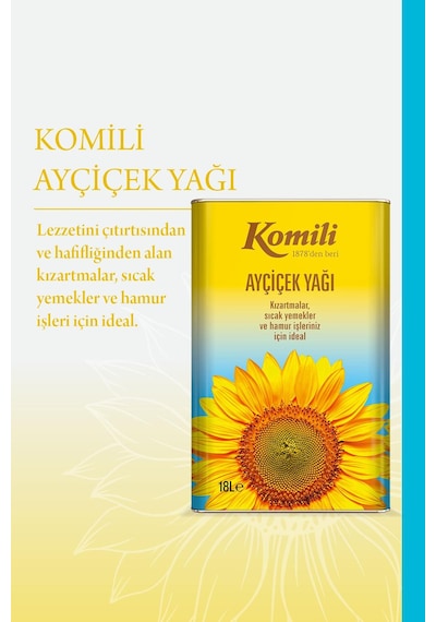 Komili Ayçiçek Yağı 18 L