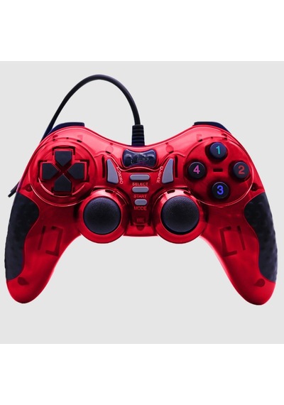 Pc Uyumlu Usb Dual Shock Titreşimli Joystick Oyun Kolu-cfl-2586 Kırmızı