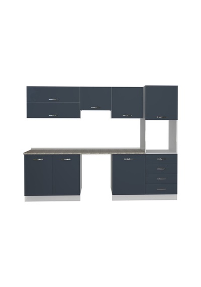 Decoraktiv Elite 280yq Ankastre Boy Dolaplı Mdf Hazır Mutfak Dolabı - Tezgah Dahil - Antrasit