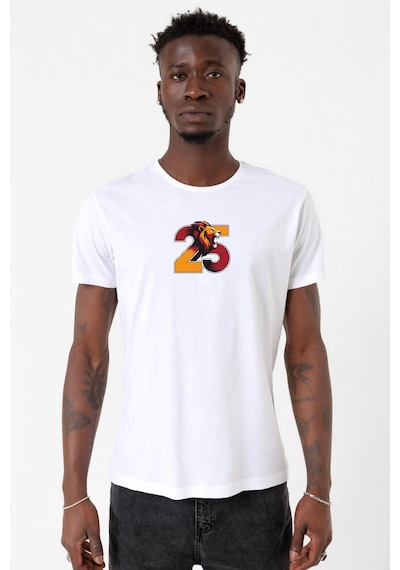 25 Aslan Beyaz Erkek Bisikletyaka Tshirt Çok Renkli