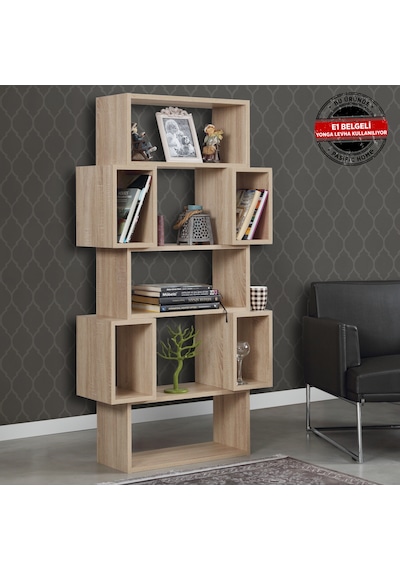 Pasifichome Box Raflı Kutulu Kitaplık Açık Meşe / Çalışma Odası Kitaplık