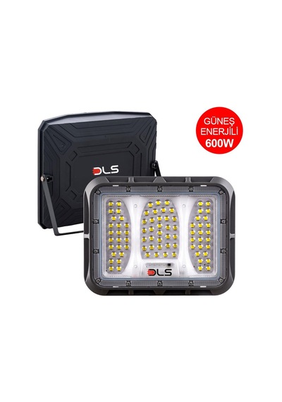 Dls 600w Güneş Enerjili Solar Led Projektör Harici Solar Panelli, 5 Metre Kablolu, Hareketli Konsollu 504-600-01