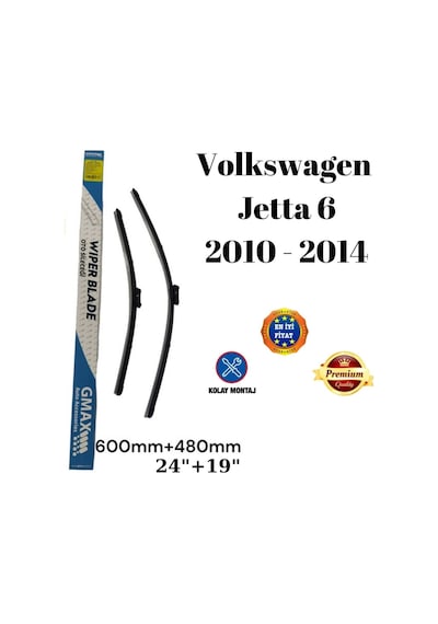 Volkswagen Vw Jetta 6 2010 2011 2012 2013 2014 Uyumlu Ön Cam Muz Tipi Silecek Süpürgesi Seti 600/480mm