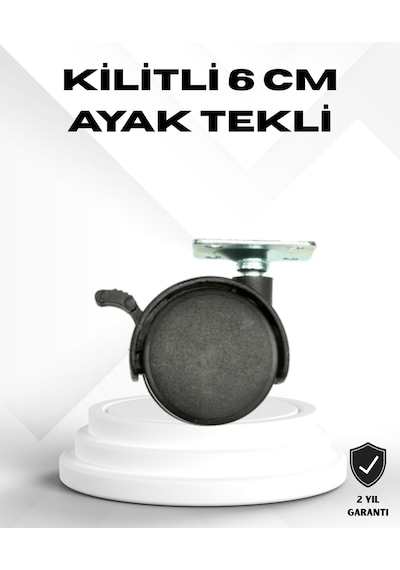 Kilitli 6 Cm Masa Ayağı Tekli Döner Tekerlek