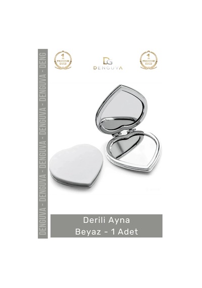 Ayna Modern Dekoratif Cep Boy Salon Antre Ofis Tasarım Lüks Suni Çerçeve Derili Ayna Beyaz - 1 Adet Çok Renkli