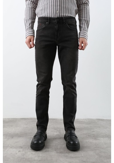 Blue White Erkek Siyah Düz Kesim Jean Pantolon 35
