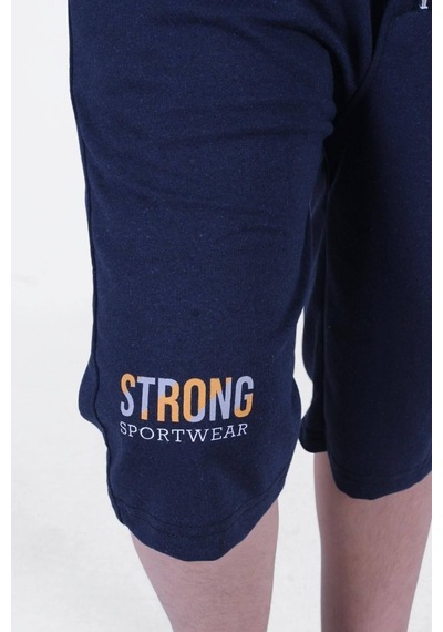 Fyk Kids Strong Baskı Detaylı, Cepli Erkek Çocuk Kapri Lacivert