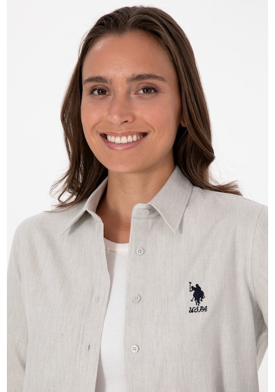 U.s. Polo Assn. Kadın Ekru Gömlek Basic 50316518-vr019 Ecru