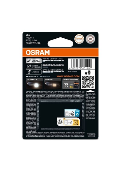 Osram 12v Gündüz Sürüş Ampulü Led Ps19w Pg20/1 Soketli 2 Kat Uzun Ömürlü Ledrıvıng Sl