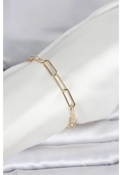 Mey İthalat Cm 14k Gold Renk Kalın Ataç Zincir Model Kadın Bileklik - Özel Seri Meyeb698318c7d06076571f097685 Altın