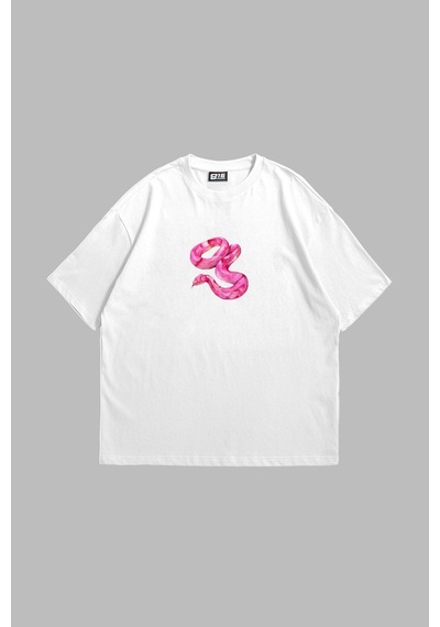 Tarzsokak Platonic Baskılı Oversize Unisex Beyaz