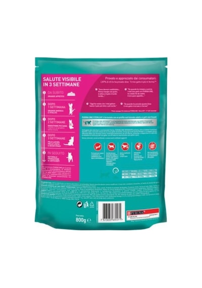 Purina One Kısırlaştırılmış Somon ve Buğdaylı Yetişkin Kedi Maması 800 G