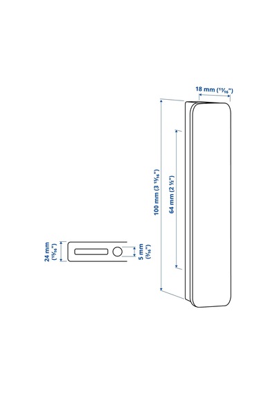 Ikea Hackås 2'li Mobilya Kulpu 100 Mm Siyah