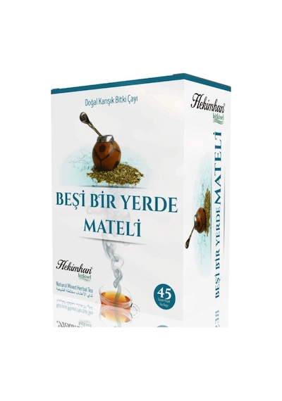 Hekimhan Bitkisel Beşi Bir Yerde Mateli Doğal Karışık Bitki Süzen Poşet Çay 45 x 2 G