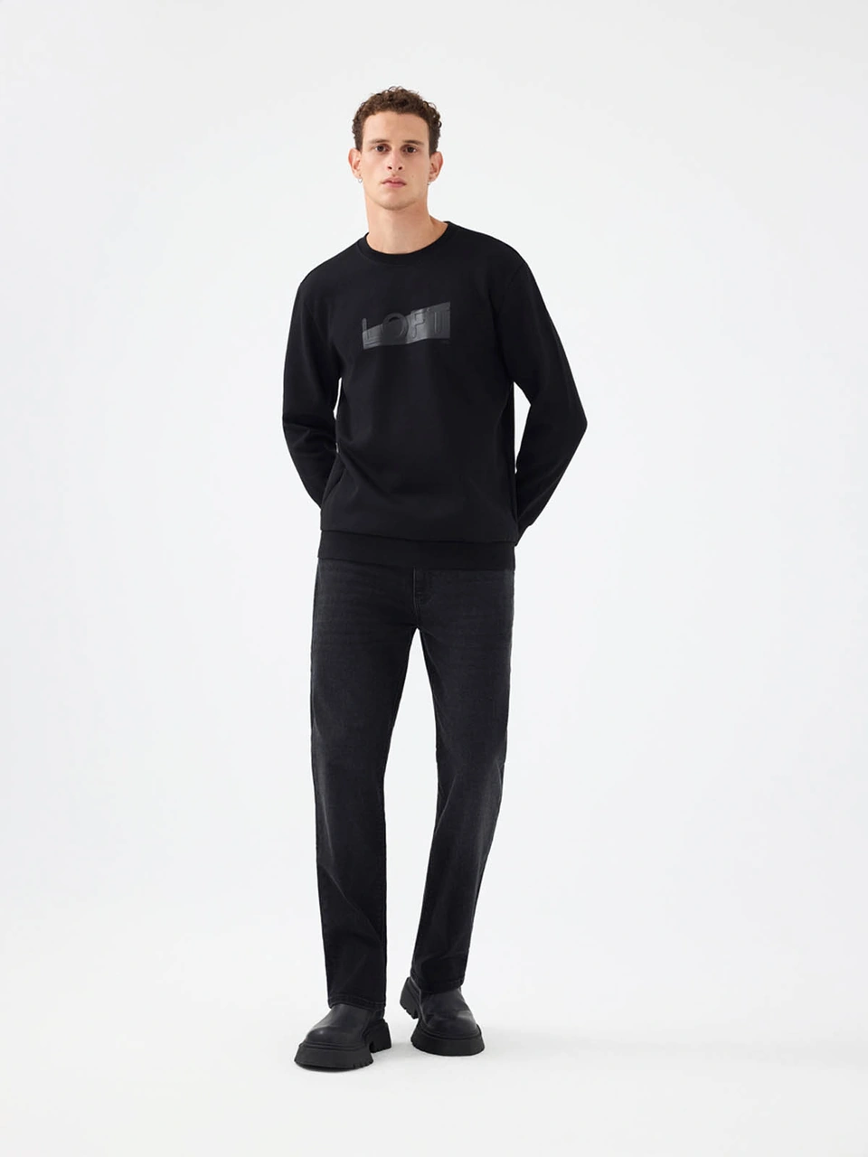 Loft Regular Fit Siyah Erkek Sweatshirt Lf2041074 Siyah