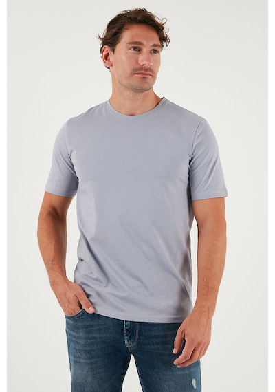Buratti Pamuklu Regular Fit Bisiklet Yaka Erkek T Shirt 59020204 Gri