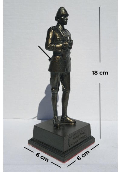 Biblosam Kurmay Albay Atatürk Heykeli Biblo - Küçük Boy 18 Cm