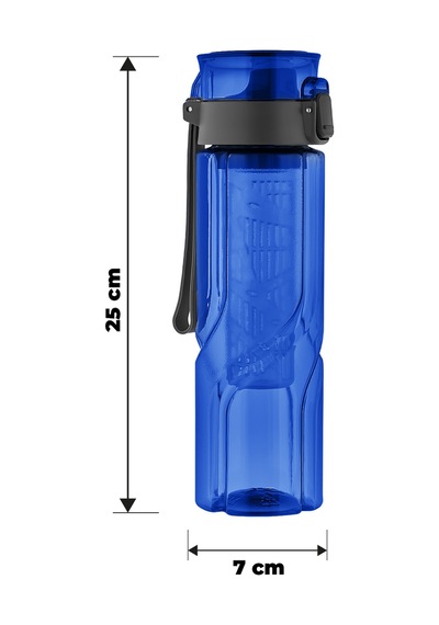 800 Ml Detoks Su Matarası Suluk Pipetli , Bpa Sız, Kilitli Ve Sızdırmaz Kapak - Mavi MAvi