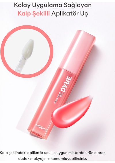 Uzun Süre Kalıcı Nemli Bitiş Sunan Parlak Tint Dare Tint Dewy Drop Rosy Drop 0