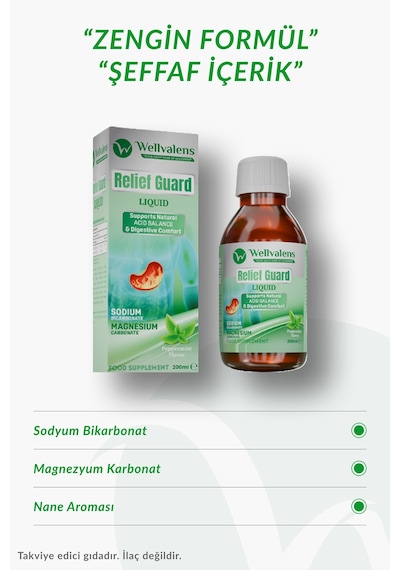 Reliefguard Sıvı Takviye 200 Ml Magnezyum Ve Sodyum İçeren Sıvı Form