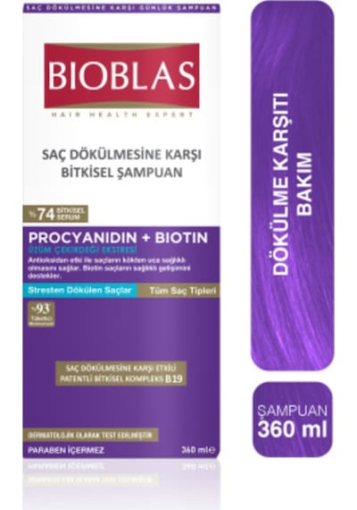 Bioblas Procyanidin Dökülen Saçlar Için Şampuanı 360 Ml X 2 Adet Tüm Saçlar