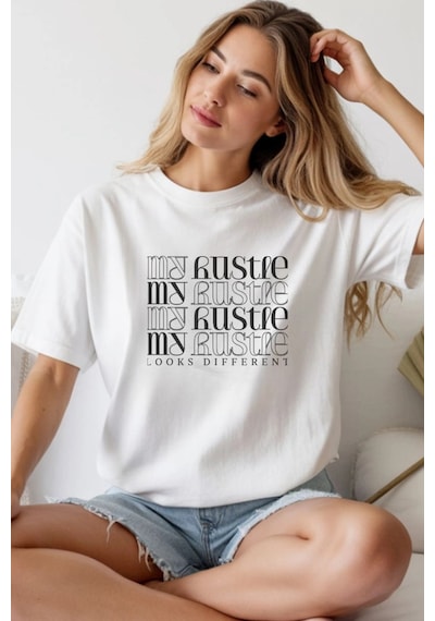 Freedom Storee Unisex Oversize 24/1 Penye Dtf Baskılı Tişört - Dtf251 Çok Renkli