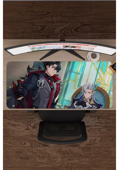 Wriothesley Genshin Impact Anime Gacha V4 - 90x40 Xxl Gaming Mouse Pad Fare Altlığı