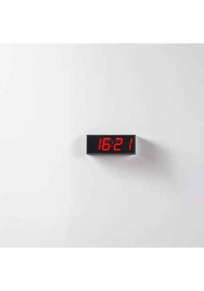 Dijital Led Duvar Ve Masa Saati Ve Derece - Kırmızı Kasa Ölçüsü: 15x37 Cm