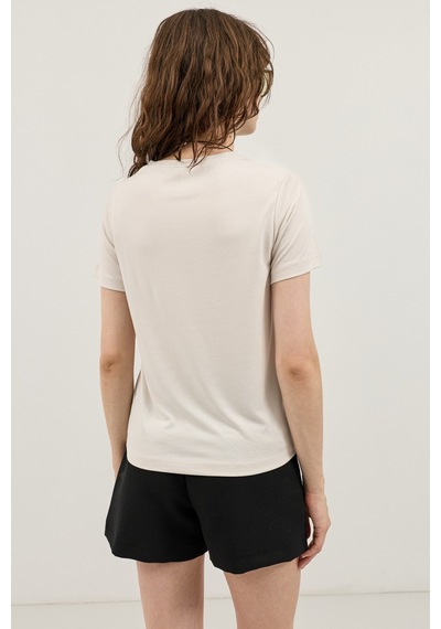 Antioch Modal Karışımlı T-shirt Taş