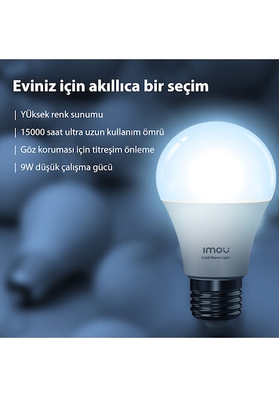 Imou CL1B-5-E27 WiFi Renkli Ayarlanabilir Işık Ampul Akıllı LED