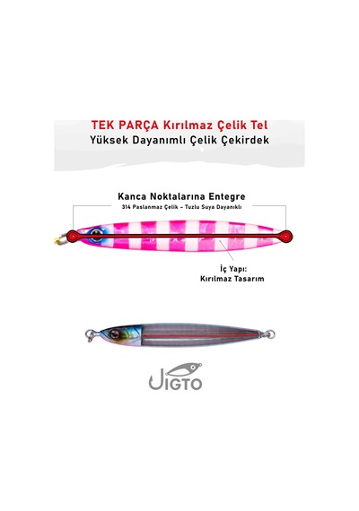 Jig, Zoka, Suni Yem, Glow Uv Metal Jig, 45gr 10cm Jıgto Nova-45