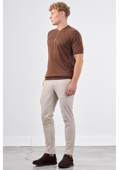 Dufy Kahve Örgü Erkek Triko - Slim Fit Kahve