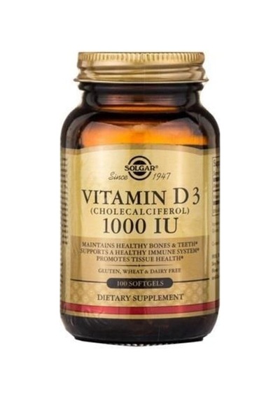 Solgar Vitamin D3 1000 Iu 100 Softgels
