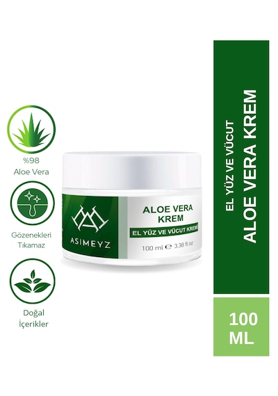 Asimeyz Nemlendirici ve Yatıştırıcı Aloe Vera Krem 100 ML